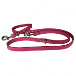 Leather Brothers - 3/4" Signature European Leather Lead - Pink - 6 Feet