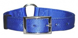 Leather Brothers - 1" Ring-in-Center Bravo Nylon Collar - Blue - 21" Length