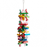 Prevue Pet Products - Bodacious Bites Tower Toy - Multi-Colored - 6X6X21 Inch