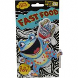 Fuzzu - Frog & French Flies Fast Food Catnip Cat Toy - Blue - Small