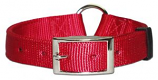 Leather Brothers - 1" Ring-in-Center Bravo Nylon Collar - Red - 21" Length