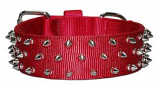 Leather Brothers - 2" Regular 2-Ply Bravo Nylon Protector Collar - Red - 21" Length