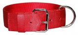 Leather Brothers - 2" Dee-in-Front Bravo Nylon Collar - Red - 25" Length