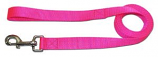 Leather Brothers - 1" x 6' One-Ply Nylon Lead - Nickle Bolt - Neon Pink