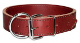 Leather Brothers - 1.5" Dee-In-Front  2-Ply Latigo Collar - Burgundy - 26" Length