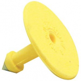 Allflex USA - Male Blank Ear Tag Button - Yellow - Small - 25 Pack