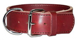 Leather Brothers - 2" Dee-in-Front 2-Ply Latigo Collar - Burgundy - 27" Length