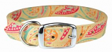 Leather Brothers - 1/2" Regular Paisley Leather Collar - Sand - 14" Length