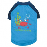 Zack & Zoey - Under The Sea Crab Tee - XSmall - Blue