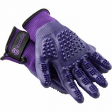 Hands On Equine - Hands On Grooming And Bathing Gloves - Purple - Small