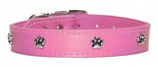 Leather Brothers - 1/2" Regular Leather Paw Ornament - Pink - 12" Length