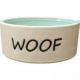 Ethical Stoneware Dish - Woof Unbreak-A-Bowlz  Stoneware Dish Dog - Green - 5 Inch