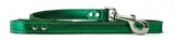 Leather Brothers - 1/2" X 4' Signature Leather Lead - Nickel Bolt - Metallic Emerald Green