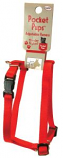 Leather Brothers - 5/16" Pocket Pups Adjustable Nylon Harnesses - 6-10" Length - Red