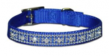 Leather Brothers - 5/8" Jewel Nylon Collar - Blue -  14" Length