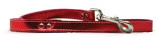 Leather Brothers - 1/2" X 4' Signature Leather Lead - Nickel Bolt - Metallic Red
