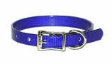 Leather Brothers - 1/2" Regular Sunglo Collar - Blue - 14" Length