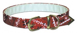 Leather Brothers - 1/2" Majestic Fabric Bandana Print Collar - Red - 12" Length