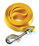Leather Brothers - 1" x 4' One-Ply Nylon Lead - Nickle Bolt - Yellow