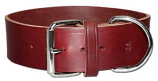 Leather Brothers - 2" Regular 1-Ply Latigo Collar - Burgandy - 29" Length