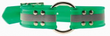 Leather Brothers - 1.5" Reflective SunGlo Wide Collars - Green - 23" Length