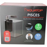 Aquatop Aquatic Supplies  - Pisces All In One Nano Aquarium - 5 Gallon - Black