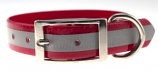Leather Brothers - 1" Regular SunGlo Reflective Collar - Red - 23" Length