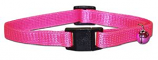 Leather Brothers - Safety Escape Adjustable Cat Collar - Neon Pink - 8-14" Length