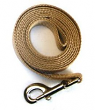 Leather Brothers - 1" x 4' One-Ply Nylon Lead - Nickle Bolt - Honey Sand