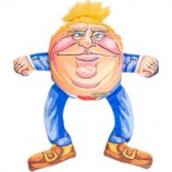 Fuzzu - Humptee Trumptee Presidential Parody Dog Toy - Blue - Large