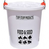 Tuff Stuff Products - Feed Storage Drum With Locking Lid - White - 12 Gallon