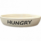 Ethical Stoneware Dish - Hungry Stoneware Dish Cat Oval - Tan - 6 Inch