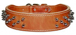 Leather Brothers - 2" Dee-In-Front Tapered Leather Protector Collar - Brown- 27" Length