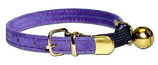 Leather Brothers - 3/8" Majestic Cat Collar - Purple - 13" Length
