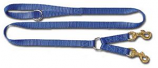 Leather Brothers - 3/4"X4' 1-Ply Standard Nylon Lead - 2 Dog - Blue