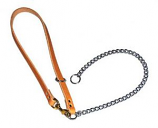 Leather Brothers - 3/4"X5' Bully Choke Chain Lead - Brass Bolt