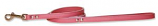 Leather Brothers - 1/2" X 4' Signature Leather Lead - Nickle Bolt - Pink