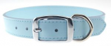 Leather Brothers - 3/4" Regular Leather Collar - Baby Blue - 18" Length