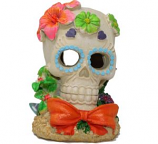 Blue Ribbon Pet Products - Exotic Environments Sugar Skull Flower - Glow - 3.75X3X3.75 Inch
