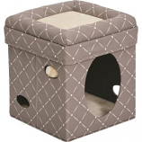 Midwest Homes For Pets - Curious Cat Cube - Mushroom - 15X15X16.5