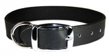 Leather Brothers - 3/4" Regular Leather Collar - Black - 16" Length