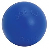 Jolly Pets - Push-N-Play Ball With Plug Dog Toy - Blue - 10 In