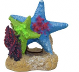 Blue Ribbon Pet Products - Exotic Environments Sea Star Duo With Plant - 4.5X3X4.5 Inch