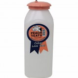 JDJ Solutions - Peach Teat Nurser Bottle Complete With Cap - White