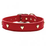 Leather Brothers - 1" Regular Leather Heart Ornament - Red - 26" Length