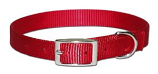 Leather Brothers - 5/8" Regular 1-Ply Nylon Collar - Red- 12" Length
