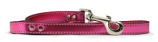 Leather Brothers - 1/2" X 4' Signature Leather Lead - Nickel Bolt - Metallic Pink