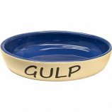 Ethical Stoneware Dish - Gulp Stoneware Dish Cat Oval - Blue - 6 Inch