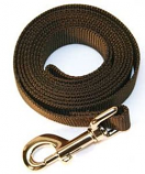 Leather Brothers - 1" x 6' One-Ply Nylon Lead - Nickle Bolt - Hickory Bark