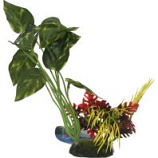 Blue Ribbon Pet Products -Tropical Gardens Pothos Variegated Leaf Cluster - Green - Small